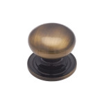 M Marcus Heritage Brass Round Design Victorian Cupboard Knob 25mm 